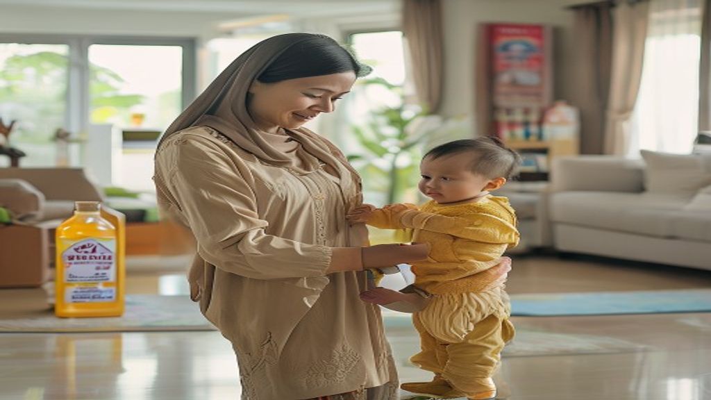 Bahan kimia pembersih lantai membahayakan anak kecil