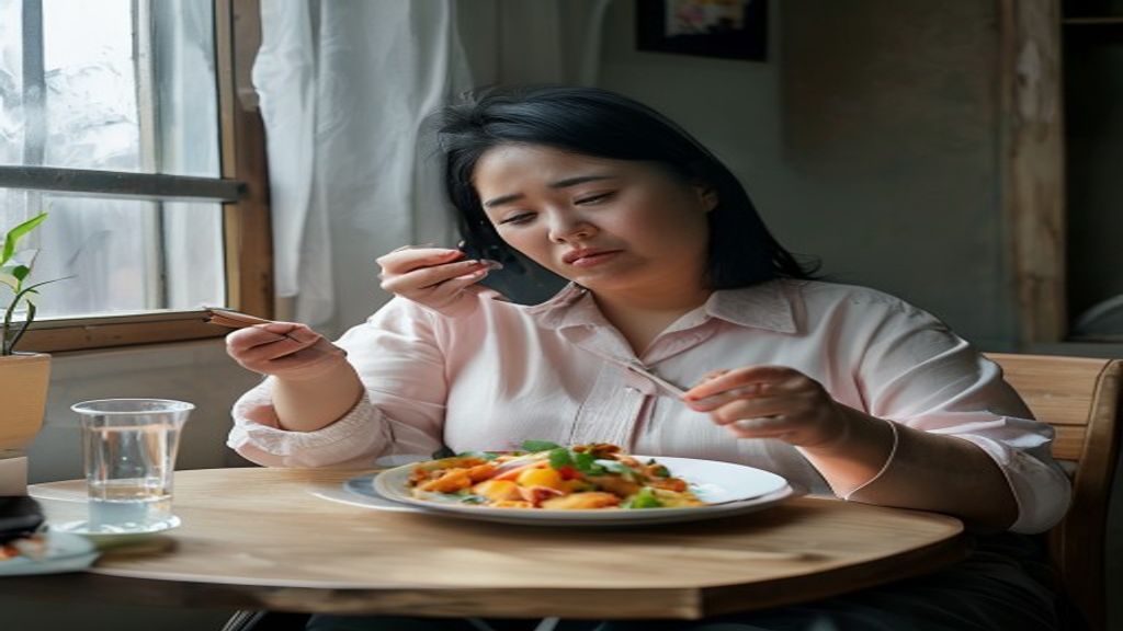 Orang makan terlalu cepat meningkatkan risiko kembung dan berkontribusi pada obesitas