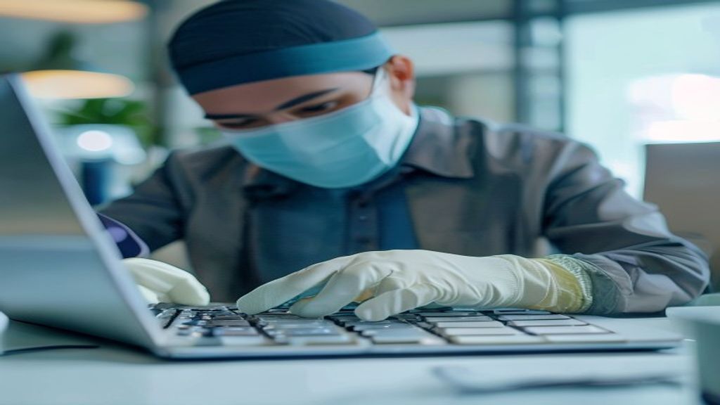 Membersihkan laptop dan keyboard dari kuman kerja