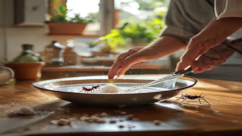 Semut di meja makan dapat dihilangkan dengan cara alami