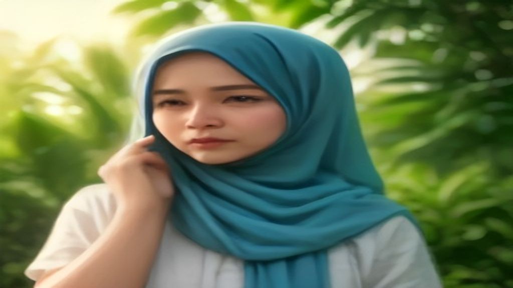 Ibu hamil merasakan manfaat udara segar pagi hari dengan pernapasan yang lebih lega.