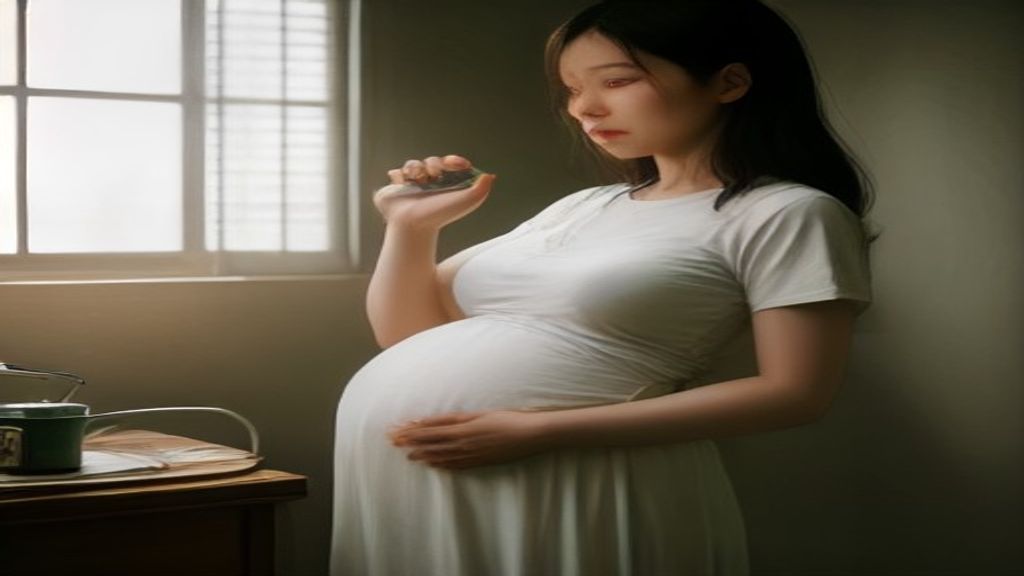 Wanita hamil dengan perut membesar, energi meningkat, dan gerakan janin terasa, tanda kehamilan sehat trimester kedua